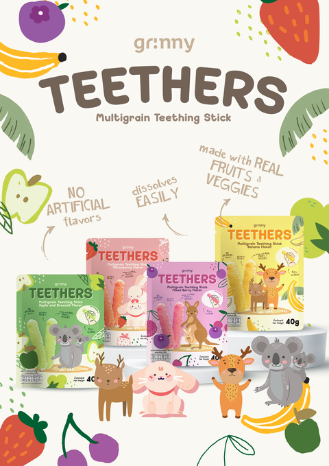 Grinny Multigrain Teething Stick Mixed Berry