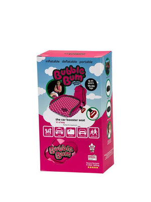 BubbleBum Inflatable Car Booster Seat (Pink Chevron)