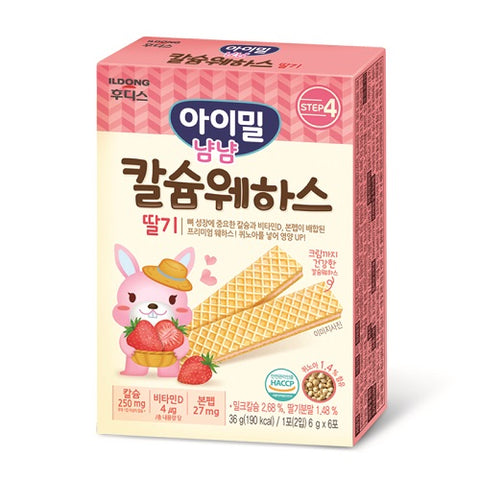 Ildong Agimeal Yumyum Calcium Wafer Strawberry Flavour