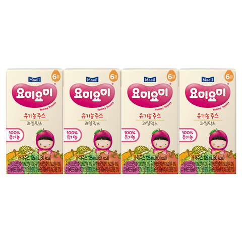 Maeil YummyYummy Organic Juice - Mixed fruits 125ml x 4