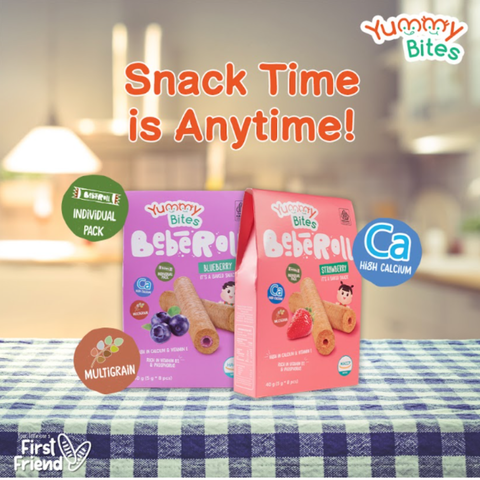 Yummy Bites Beberoll (Cheese/Orange/Banana/Blueberry/Chocolate/Strawberry) 40G Posh Baby Shop