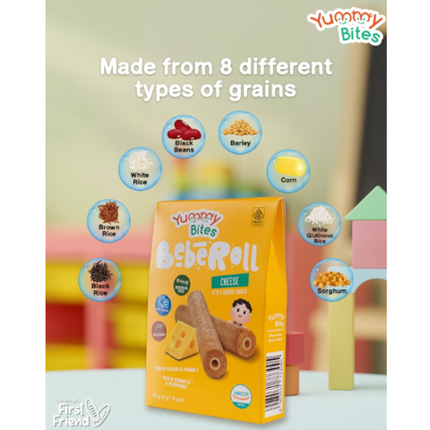 Yummy Bites Beberoll (Cheese/Orange/Banana/Blueberry/Chocolate/Strawberry) 40G Posh Baby Shop