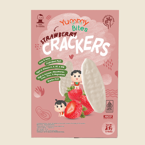 Yummy Bites Rice Crackers (Apple/Banana/Blueberry/Carrot/Original/Strawberry/Vegetable) 25G Posh Baby Shop