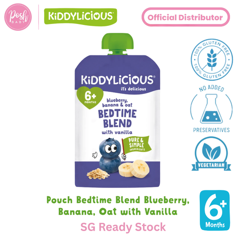 Kiddylicious Pouch Puree (Vegetarian, no added egg/nut/peanut/sesame/soya/sulphites,/fish/celery/mustard)