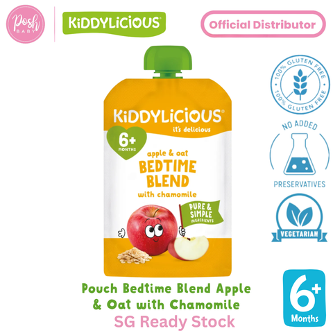 Kiddylicious Pouch Puree (Vegetarian, no added egg/nut/peanut/sesame/soya/sulphites,/fish/celery/mustard)
