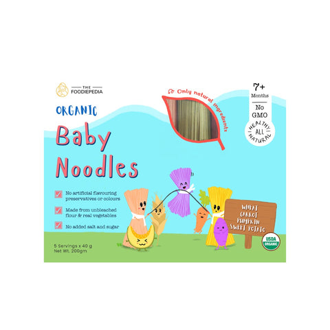 The Foodiepedia Organic Baby Noodle - Wheat, Carrot, Pumpkin, Sweet Potato