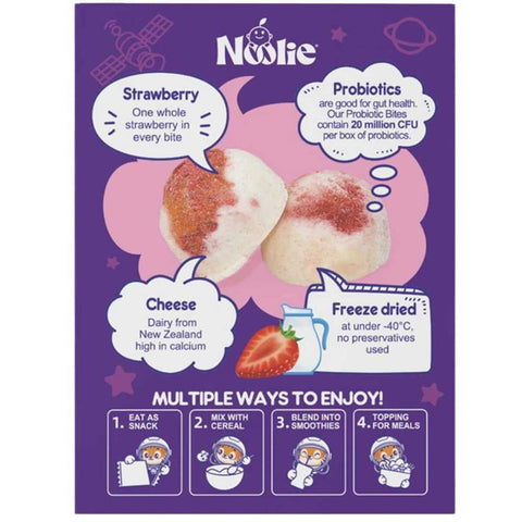 Noolie Probiotic Bites with Prebiotics (Strawberry Cheesecake Flavor)
