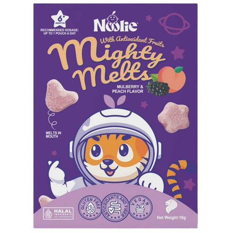 Noolie Mighty Melts with Antioxidant Fruits (Mulberry and Peach Flavor)