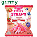 Grinny Fruity Straws - Made w Real Fruits, Baked not Fried