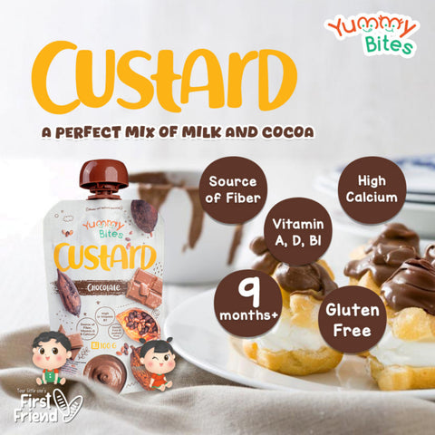 Yummy  Bites Custard Chocolate 100G