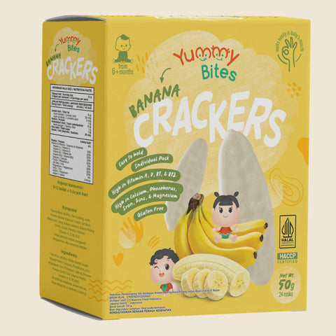 Yummy Bites Rice Crackers (Apple, Banana, Blueberry, Carrot, Original, Strawberry, Vegetable) 50G
