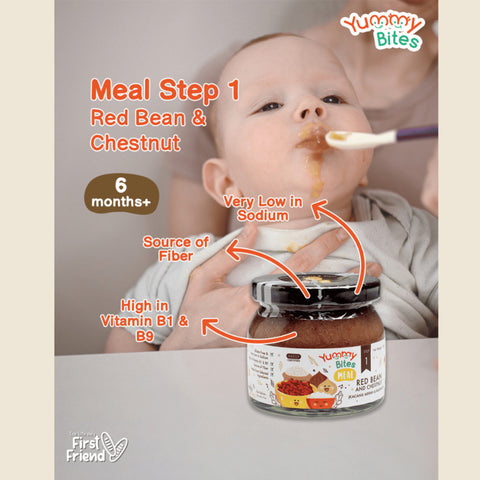 Yummy Bites Meal (Apple&Carrot/Pear&Rice/Potato&Cheese/RedBean&Chestnut/Swt Potato&Rice/Swt Pump&Rice/Swt Pump&Pear