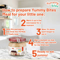 Yummy Bites Meal (Apple&Carrot/Pear&Rice/Potato&Cheese/RedBean&Chestnut/Swt Potato&Rice/Swt Pump&Rice/Swt Pump&Pear