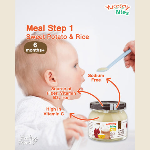 Yummy Bites Meal (Apple&Carrot/Pear&Rice/Potato&Cheese/RedBean&Chestnut/Swt Potato&Rice/Swt Pump&Rice/Swt Pump&Pear