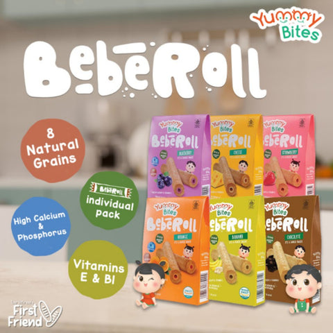 Yummy Bites Beberoll (Cheese/Orange/Banana/Blueberry/Chocolate/Strawberry) 40G