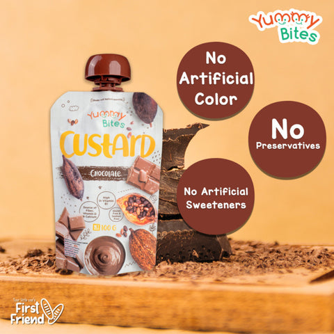 Yummy  Bites Custard Chocolate 100G