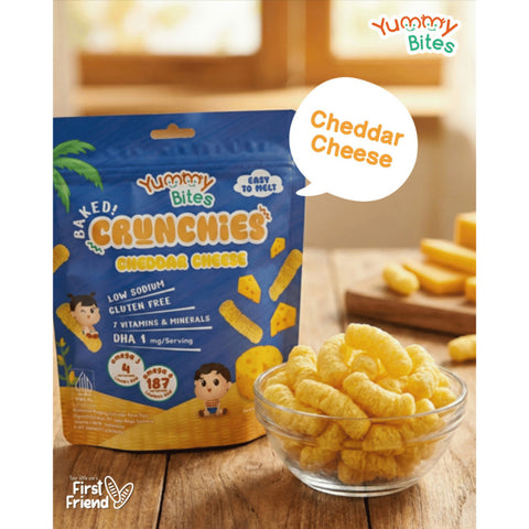 Yummy Bites Crunchies (Cheddar Cheese/Hokkaido Strawberry Banana) 25g
