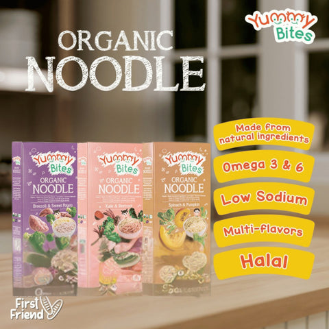 Yummy Bites Organic Baby Noodle (Broccoli & Sweet Potato/ Kale & Beetroot/ Spinach & Pumpkin) 80G
