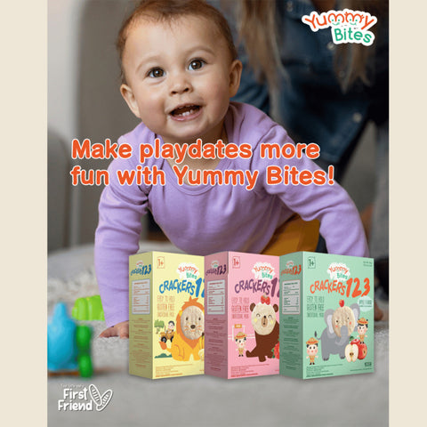 Yummy Bites Rice Crackers 123 Flavour (Apple/ Banana/ Strawberry) 50G