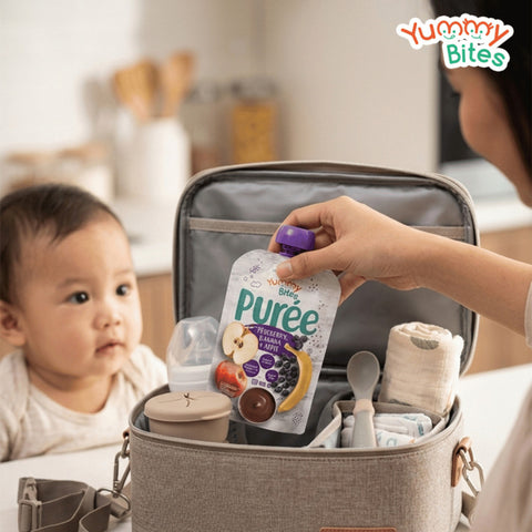 Yummy Bites Puree (Blueberry, Banana & Apple / Strawberry Guava & Banana) 100G