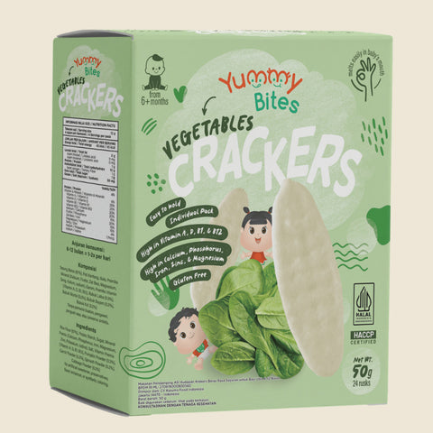 Yummy Bites Rice Crackers (Apple, Banana, Blueberry, Carrot, Original, Strawberry, Vegetable) 50G