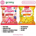 Grinny Fruity Straws - Made w Real Fruits, Baked not Fried