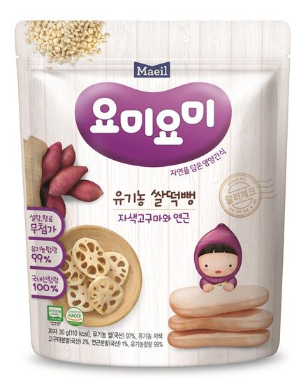 Maeil Organic Rice Rusks - Purple Sweet Potato & Lotus Roots