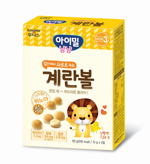 Ildong Agimeal Yumyum Egg Ball Cookie