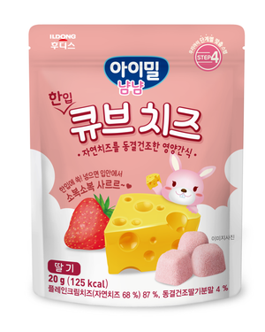 [Bundle of 2] ILDONG Ayimeal Yum Yum Cheese Cube Bite (Strawberry)