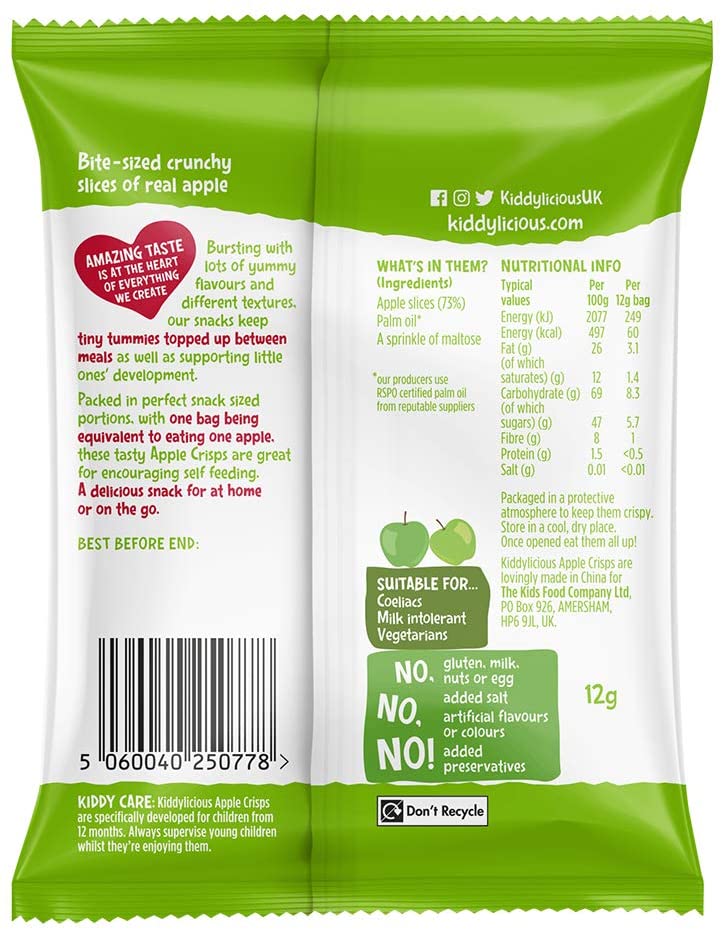 Kiddylicious Apple Crisps – Posh Baby Shop