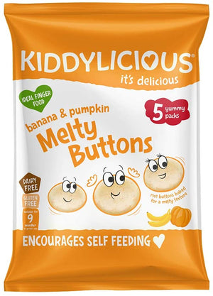 Kiddylicious Melty Buttons Banana & Pumpkin