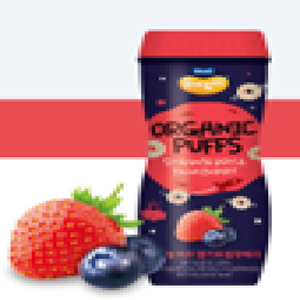 Maeil Yummy Yummy Organic Puffs - Strawberry & Blueberry