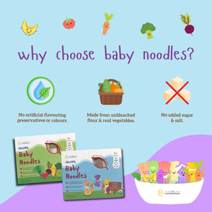 [Bundle of 2] The Foodiepedia Organic Baby Noodle - Beetroot, Corn, Broccoli, Spinach, Tomato